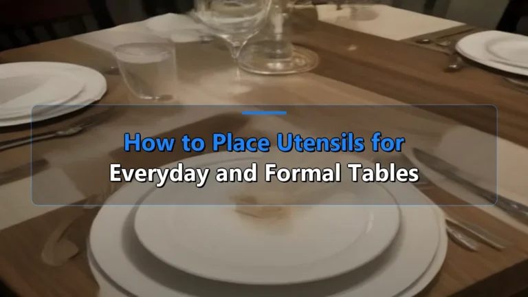 How to Place Utensils for Everyday and Formal Tables